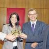Abschied und Gratulation mit einem Gläschen Sekt: Obergerichtsvollzieher Wilfried Elflein (von links), Rechtspflegerin Daniela Kirchner-Haug, Amtsgerichtsdirektor Wolfgang Titze und der pensionierte Justizsicherheitssekretär Herbert Gebhardt.