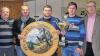 Treffsicher: Schützenmeister Hermann Schuhmann (von links) gratulierte ebenso wie Dieter Jablonski als Stifter des Generali-Cups dem Gewinner Torsten Wolf, Maximilian Knaier sicherte sich den von Bürgermeister Richard Knaier gestifteten Bürgermeister-Pokal.
