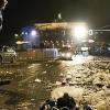 Aufräumen am Tag danach: Mehr als eine Million Menschen feierte allein bei der Silvesterparty am Brandenburger Tor in Berlin.