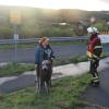 Gefahrgutübung am Forster WEg: Über  100 Feuerwehrleute, THW-Spezialisten, DLRG-Aktiven und Rotkreuzlern probten den Ernstfall.