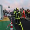Gefahrgutübung am Forster WEg: Über  100 Feuerwehrleute, THW-Spezialisten, DLRG-Aktiven und Rotkreuzlern probten den Ernstfall.