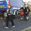 Gefahrgutübung am Forster WEg: Über  100 Feuerwehrleute, THW-Spezialisten, DLRG-Aktiven und Rotkreuzlern probten den Ernstfall.