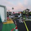 Gefahrgutübung am Forster WEg: Über  100 Feuerwehrleute, THW-Spezialisten, DLRG-Aktiven und Rotkreuzlern probten den Ernstfall.