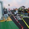 Gefahrgutübung am Forster WEg: Über  100 Feuerwehrleute, THW-Spezialisten, DLRG-Aktiven und Rotkreuzlern probten den Ernstfall.