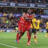 Ibrahima Konate (M.) erzielte das Führungstor für den FC Liverpool.