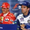 Michael Schumachers früherer WM-Rivale Damon Hill (r) hört im TV auf.