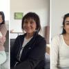 Sie leben in dem neuen städtischen Sozialbau am Marktheidenfelder Südring (von links): Egzon und Qendersa Gjeka, Karin Wolf und Sevde Ayyildiz.