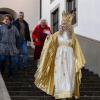 Traditionell besucht das Nürnberger Christkind immer am Samstag vor dem 1. Advent den Weihnachtsmarkt in Schweinfurt