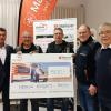 Freude über eine tolle Spende (von links): Rainer Kaufmann (Malteser Mellrichstadt), Thomas Köhler-Hartnick, Burkhard Bingel (beide Medical Knights), Oliver Zegula, Peter Kirchner (beide Malteser Mellrichstadt).