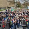 Die Schüler des Egbert-Gymnasiums intonierten zusammen mit ihren französischen Gästen die Europa-Hymne.
