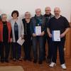 Auf dem Foto Toni Bötsch, Anna Ortmann, Ehrenvorsitzender Ludwig Rützel (30 Jahre), Norbert Herdin (zehn Jahre), Elfriede Hein (25 Jahre), Anna-Maria Endres, Roswitha Müller (20 Jahre), Edith Treuting, Karl-Heinz Werner, Gerhard Müller. Auf dem Foto Toni Bötsch, Anna Ortmann, Ehrenvorsitzender Ludwig Rützel (30 Jahre), Norbert Herdin (zehn Jahre), Elfriede Hein (25 Jahre), Anna-Maria Endres, Roswitha Müller (20 Jahre), Edith Treuting, Karl-Heinz Werner, Gerhard Müller.