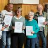 Auf dem Bild von links: Herbert Lamatsch, Bernhard Groß, Birgit Kleinhenz, Gisela Lucht, Herbert Lucht, Tobias Rehm.