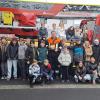 Die Klasse 6b der Realschule Karlstadt zusammen mit „Vorleser“ und Feuerwehrmann Gregor Weigel und Deutschlehrer Peter Wenger.
