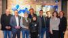 Bei der Ausstellungseröffnung zum 14. Kunstpreis der Stadt Marktheidenfeld (von links): Jochen Harth (Arge GKP und Harth), Bürgermeister Thomas Stamm, Helmut Droll (Kunstpreisträger 2022), Jury-Mitglied Ralph Thamm, Angelika Summa (Berufsverband Bildender Künstler Unterfranken), Helge Bey (Architekturbüro Haase und Bey), Andi Schmitt (Vereinigung Kunstschaffender Unterfranken),  Dr. Henrike Holsing (stellv. Direktorin Kulturspeicher Würzburg), Kulturamtsleiterin Inge Albert.
