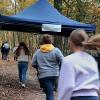 Spendenlauf im Wald neben der Heide-Schule.