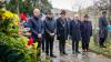 Josef Schuster, Präsident des Zentralrats der Juden und Würzburgs Oberbürgermeister Christian Schuchardt waren bei der Kranzniederlegung am Mahnmal im Israelitischen Friedhof.