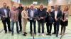 Schlüsselübergabe (von links): Volker Kuhn (vorheriger Bauamtsleiter Markt Triefenstein), Klaus Sebold (1. Vorstand SV Frankonia Lengfurt), Pfarrer Matthias Wolpert, Bürgermeisterin Kerstin Deckenbrock, stellvert. Landrat Manfred Goldkuhle, Manuel Haus (Architekten Gruber, Hettiger & Haus), Gemeinderätin Stefanie Engelhardt, Landtagsabgeordneter Thorsten Schwab und Tina Kurz (Rektorin GS Triefenstein).
