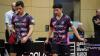Enttäuscht schlichen Martin Allegro (links) und Jin Ueda (rechts) vom TSV Bad Königshofen nach ihrer Niederlage im Doppel gegen den ASC Grünwettersbach zur TSV-Box zurück.