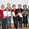 Ehrungen gab es bei der Frauenbereitschaft des BRK in Haßfurt: (von links) Bereitschaftsleiterin Liane Deusel, Renate Schuhmann (25 Jahre aktiv), Marlies Kirchner (20 Jahre aktiv), Heidi Widera (25 Jahre aktiv), Marianne Willardt (fünf Jahre aktiv), Gisela Kreh (stellvertretende Bereitschaftsleiterin) und der Kreisbereitschaftsleiter Michael Sturm.