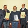 Ehrung für langjährige Feuerwehrleute: Von links Kommandant Michael Gessner, Otto Gessner, Erhard Balling (beide 40 Jahre), Arno Schlembach (25) und der stellvertretende Kommandant Johannes Röß.