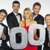 Jubiläumslächeln: Die Schauspieler (von links) Thore Schölermann (alias Christian Mann), Jo Weil (Oliver Sabel), Nina Bott (Julia Mendes), Dirk Moritz (Daniel Fritzsche) und Dominic Saleh-Zaki (Andi Fritzsche).