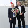 Prof. Dr. Mathias Buttmann, Chefarzt der Klinik für Neurologie am Caritas-Krankenhaus, und Prof. Dr. Peter Flachenecker, Chefarzt des Neurologischen Rehabilitationszentrums Quellenhof in Bad Wildbad, beantworten Fragen der Besucher am MS-Tag im Caritas-Krankenhaus.