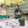 Etliche Menschen besuchen am Mantelsonntag (27.10.24) den Allerheiligenmarkt in Bad Brückenau. Ab Mittag öffneten auch die Geschäfte.