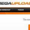 Der screenshot zeigt einen Ausschnitt von der Startseite der Internetplattform Megaupload.