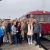 Jubiläumsausflug mit der Mainschleifenbahn von Seligenstadt bei Würzburg nach Astheim-Volkach