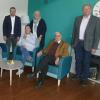 Das neu gestaltete Foyer im Wilhelm-Högner-Haus inspizierten (von links): AWO Unterfranken-Geschäftsführer Martin Ulses, Bereichsleiter Eingliederungshilfe Thomas Geupert, Ehrenvorsitzender AWO Unterfranken Herbert Franz, Einrichtungsleiterin Pflege Helena Zimmermann, stellvertretender Bezirksvorsitzender Stefan Rottmann, Leiter Eingliederungshilfe Udo Aust, Bürgermeisterin Astrid Glos, der ehemalige AWO-Heimleiter und ehrenamtlicher Mitarbeiter Steffen Kuhlmann sowie stellvertretender Landrat Robert Finster.