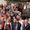 Gruppenfoto vor dem Gasthof Huber in Mühlbach/Gais. Vorne rechts: Der Vorsitzende des Vereinsring Mühlbach und Erster Bürgermeister von Karlstadt, Michael Hombach, und der Fraktionsvorsitzende von Mühlbach/Gais, Karl Wolfsgruber.