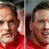 Thomas Tuchel (l.) und Julian Nagelsmann bevorzugen beide derzeit einen Nationaltrainer-Posten.