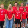 Freuen sich über ihre Erfolge bei der Regatta in Großauheim: die Jugendlichen des Ruder-Clubs Karlstadt.