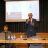 Susanne Volkheimer, Lukas Bandorf, Landrat Wilhelm Schneider und Ralf Röckelein-Sarré (von links) erläuterten die Planungen für das Naturparkzentrum in Königsberg.
