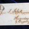Der laut Auktionshaus einzige bekannte vollständige Ersttagsbrief der ersten Briefmarke in Deutschland. Er wurde für 440.000 Euro versteigert.