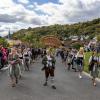Großartige Stimmmung beim Weisbacher Oktoberfest. Nach dem Festzug wurden auf dem Sportplatz noch getanzt.