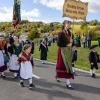 Großartige Stimmmung beim Weisbacher Oktoberfest. Nach dem Festzug wurden auf dem Sportplatz noch getanzt.