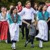 Großartige Stimmmung beim Weisbacher Oktoberfest. Nach dem Festzug wurden auf dem Sportplatz noch getanzt.