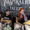 Viele Aussteller und Besucher trafen sich am Samstag bei der Tattoo und Art Convention in der Sennfelder Frankenhalle. Die Möglichkeit sich tätowieren zu lassen wurde gut genutzt.