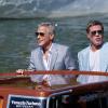 Mit dem Boot kamen George Clooney und Brad Pitt beim Filmfestival Venedig an. (Archivbild)