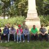 Am Bismarck-Denkmal gab es eine Rast