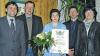 Silbernes Verbandsabzeichen für Heidi Schick (Mitte). Mit im Bild (v.li.): Vlf-Kreisgeschäftsführer Herbert Lang, Bezirksvorsitzender Harald Schäfer, Kreisvorsitzender Robert Bohla und seine Stellvertreterin Imelda Hetterich.