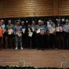 Jubilare für langjährige Mitgliedschaft geehrt (von links): Petra Weingart, Hermann Keller, Paul Rottmann, Michael Dereser, Gerhard Horner, Heike Kintschewski, Detlev Kintschewski, Adolf Linsner, Joachim Schmitt, Manfred Reuß, Laura Kneuer, Alexander Rudloff, Peter Klenkert und Wolfgang Neidig.