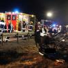 Ein schwerer Unfall ereignete sich am Dienstag  gegen 22.30 Uhr auf der B 286 auf Höhe von Oberspiesheim. Drei Feuerwehren und zwei Rettungswagen waren im Einsatz.