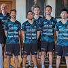 Für ihren aktuellen Erfolg im historischen Rathaussaal empfangen und geehrt wurden Headcoach Koji Itagaki (von rechts),  Jin Ueda, Filip Zeljko, Kilian Ort, Martin Allegro, Bastian Steger, Geschäftsführer und Manager Andy Albert, 3. Bürgermeister Dr. Roland Köth und Geschäftsführer Matthias Braun.