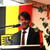 Felix von Zobel (Mdl) spricht das Grußwort für die kurzfristig verhinderte Staatsministerin für Unterricht und Kultus, Anna Stolz