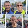 Die Beschäftigten des ZF-Werks Süd bringen ihre Anliegen vor. Oben von links: Till Teske, Joachim Kraft, Susanne Endres, Marco Schöpplein. Unten von links: Bashar Al-Ali, Noah Müller, Astrid Butelli.