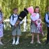 Für 729 Mädchen und Jungen im Landkreis Rhön-Grabfeld beginnt das Schulleben. Dazu gehören auch diese vier Erstklässler (von links) Yuna, Mats, Sophie und Samuel Paul.
