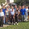 Austausch zum Start des Blockpraktikums (von links): Johanna Waibl und Daniela Schmitt, André Haufschild, Daniela Engelmayr, Jonathan Zell, Charlotte Kielholz, Theresa Wurm, Dominik Heger, Carolin Franko, Anna Maria Oefelein, Dr. Ewald Schlereth, Regina Thums, Andrea Back und stellvertretender Landrat Gotthard Schlereth.