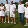 Gruppenfoto nach der Siegerehrung (von links): Abteilungsleiterin Claudia Tief, die Turniersieger Reiner Wirsing und Dieter Teichert, Frank Lang (sportliche Leitung) und Oberschiedsrichter Erik Germershausen.